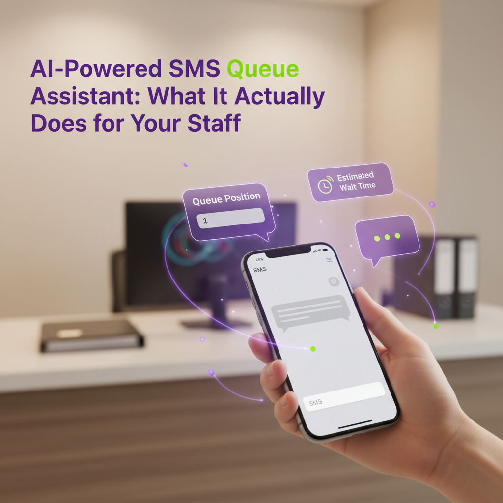 AI-powered SMS queue assistant interface